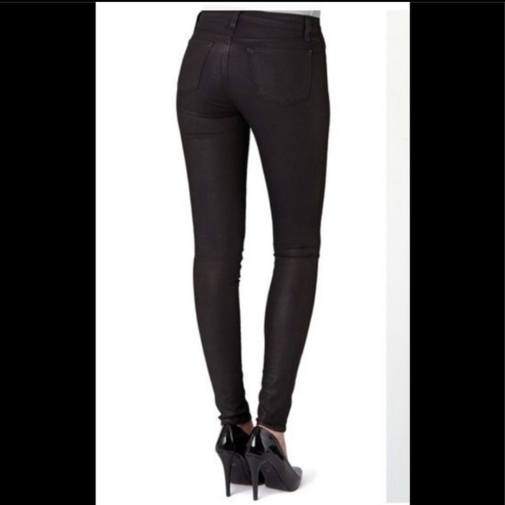 J Brand coated jegging leggings in the color mocha